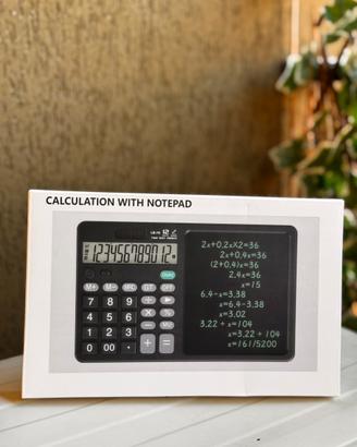 CALCOLATRICE 2 IN 1  CON BLOCCO NOTE E PENNINO