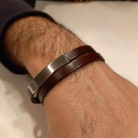 Bracciale da uomo in cuoio