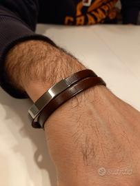 Bracciale da uomo in cuoio