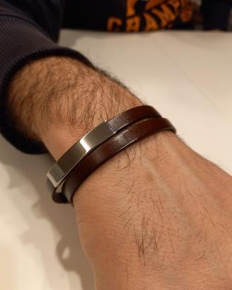 Bracciale da uomo in cuoio
