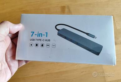 Hub USB-C 7-in-1 PC, Mac, Switch - Sigillato