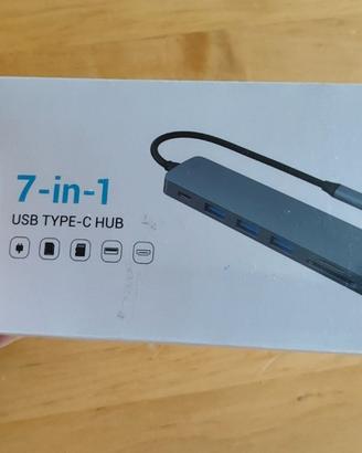 Hub USB-C 7-in-1 PC, Mac, Switch - Sigillato