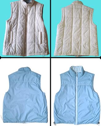 Gilet Double-Face Bianco/Azzurro