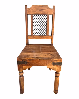 Sedia in Legno Massello e Ferro - Sheesham