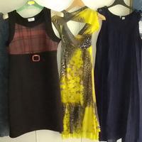 4 vestiti lunghi smanicato  leopardato giallo da c