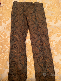 Pantalone uomo Etro taglia 48 in cotone toni marro