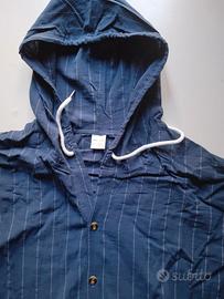 Camicia con cappuccio in lino XXL