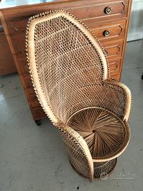 poltrona in Rattan 