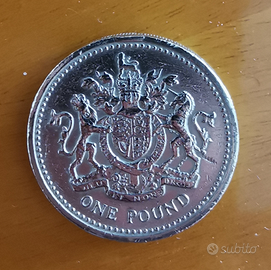 1 Sterlina 1983 Royal Arms Crest Coin Old Style