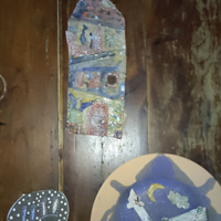 3 pezzi d'artigianato in ceramica
