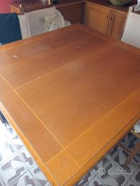 Tavolo con 6 sedie rovere