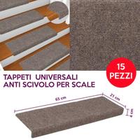 TAPPETI UNIVERSALI ANTI SCIVOLO PER SCALE 15pz