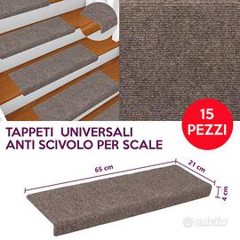 TAPPETI UNIVERSALI ANTI SCIVOLO PER SCALE 15pz