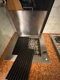 Barbecue a gas professionale con pietra lavica e