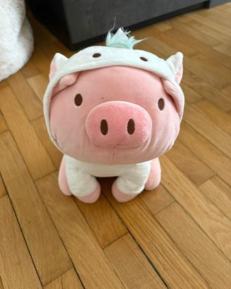 Peluche maialino MINISO 26 cm con cappuccio