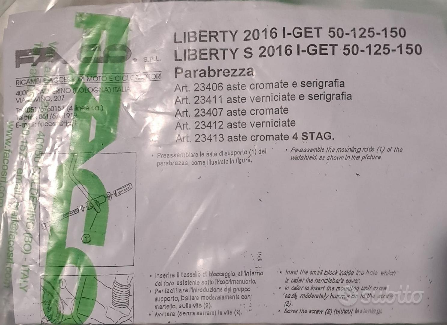 Attacchi parabrezza Piaggio Liberty (nuovi) - Accessori Moto In vendita a  Roma