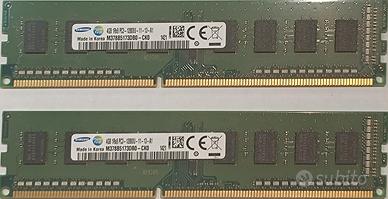 2 RAM pc3 da 4gb Samsung 
