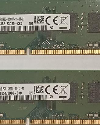 2 RAM pc3 da 4gb Samsung 