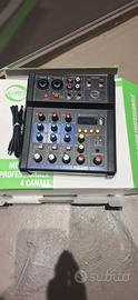mixer audio professionale 4 canali