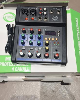 mixer audio professionale 4 canali