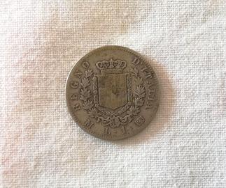 Moneta collezione 1 Lira del Regno d’Italia 1863