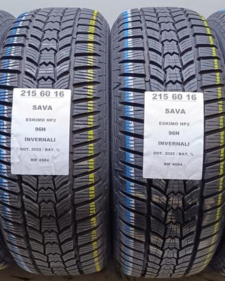 4 GOMME 215 60 16 SAVA INV RIF4504