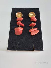 Orecchini in corallo e argento