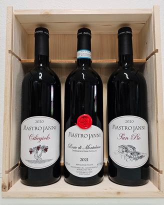 Vino Montalcino scatola legno