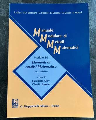 Libro universitario: elementi di matematica  2/3