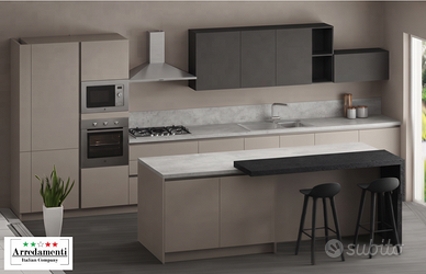 CUCINA LINEARE NUOVA CUCINE MODERNE CON ISOLA
