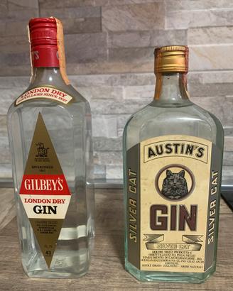 2 Bottiglie di Gin  ( Vintage  bottiglie rare ).
