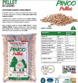 Pellet Pinco in legno vergine