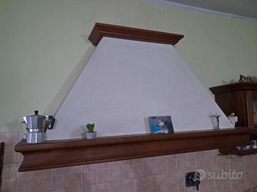 Cappa cucina in legno 145x85x50 cm