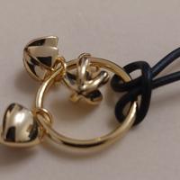 Cerchio con 3 pendenti: quadrifoglio, stella cuore