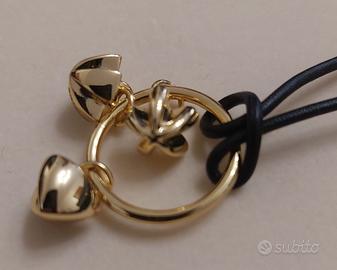 Cerchio con 3 pendenti: quadrifoglio, stella cuore