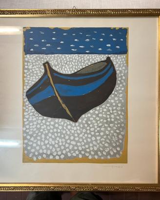 Giuseppe Migneco - Barca - serigrafia firmata
