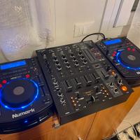 Console Dj Professionale Mixer + 2 lettori