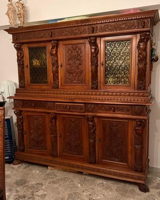 Arredo classico stile ottocentesco in legno anni80