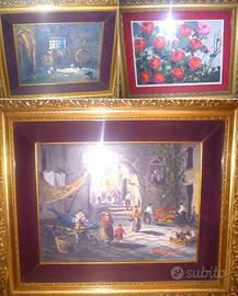 DIPINTI DE SANTIS E CARIGNANI QUADRI OLiO SU TELA