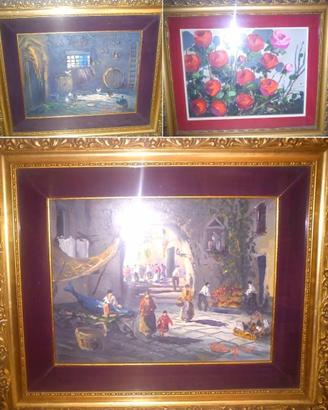 DIPINTI DE SANTIS E CARIGNANI QUADRI OLiO SU TELA