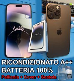 iPhone 14 Pro Max 128GB Nero Batteria 100% Nuova
