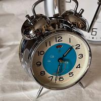 SVEGLIA VINTAGE ANIMATA GOLDEN COCK AEREO 1974!