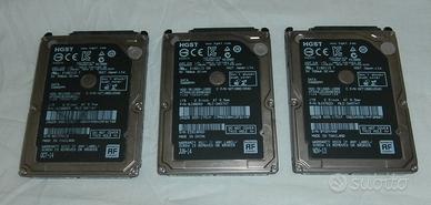 LOTTO 3 HARD DISK 1 TB INTERNI HGST 2,5" SATA