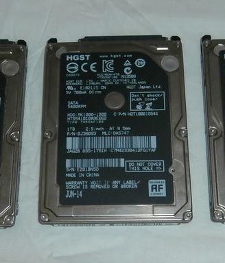 LOTTO 3 HARD DISK 1 TB INTERNI HGST 2,5" SATA