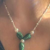 Collana fiore malachite