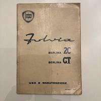 Lancia Fulvia GT 2C libretto uso