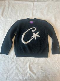 Felpa Corteiz C Star Mohair nero