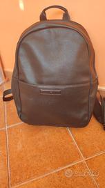 Zaino porta PC Armani in pelle nera 