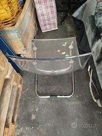 4 sedie plastica trasparente 