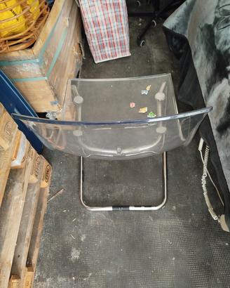 4 sedie plastica trasparente 